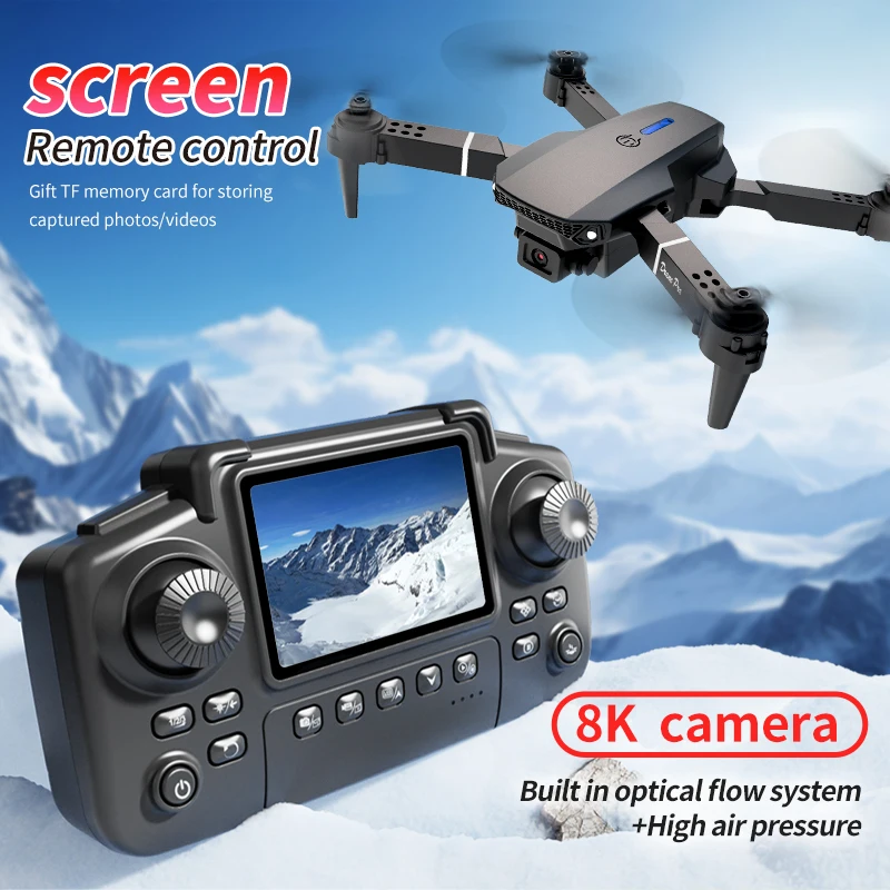 전문가용 E88 PRO 드론, 화면 탑재 8K HD 카 - Rc Hobby Grade Helicopter 리뷰 및 가격