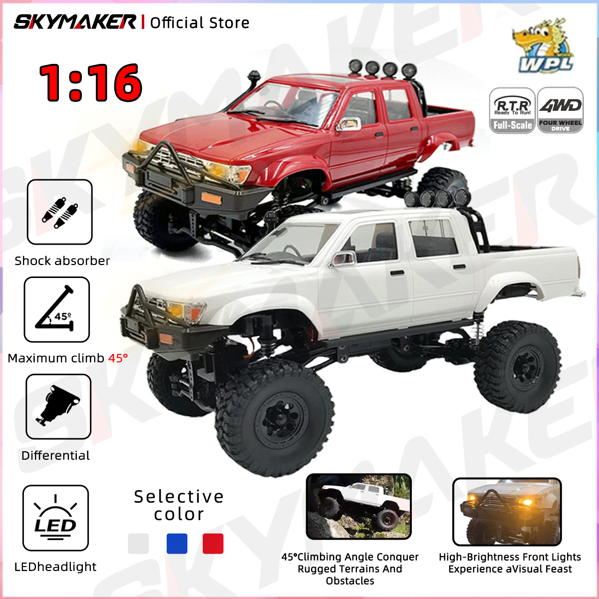 WPL C64-1 RC카 1:16 Hailax 2.4G - Rc Hobby Tech Bali 리뷰 및 가격
