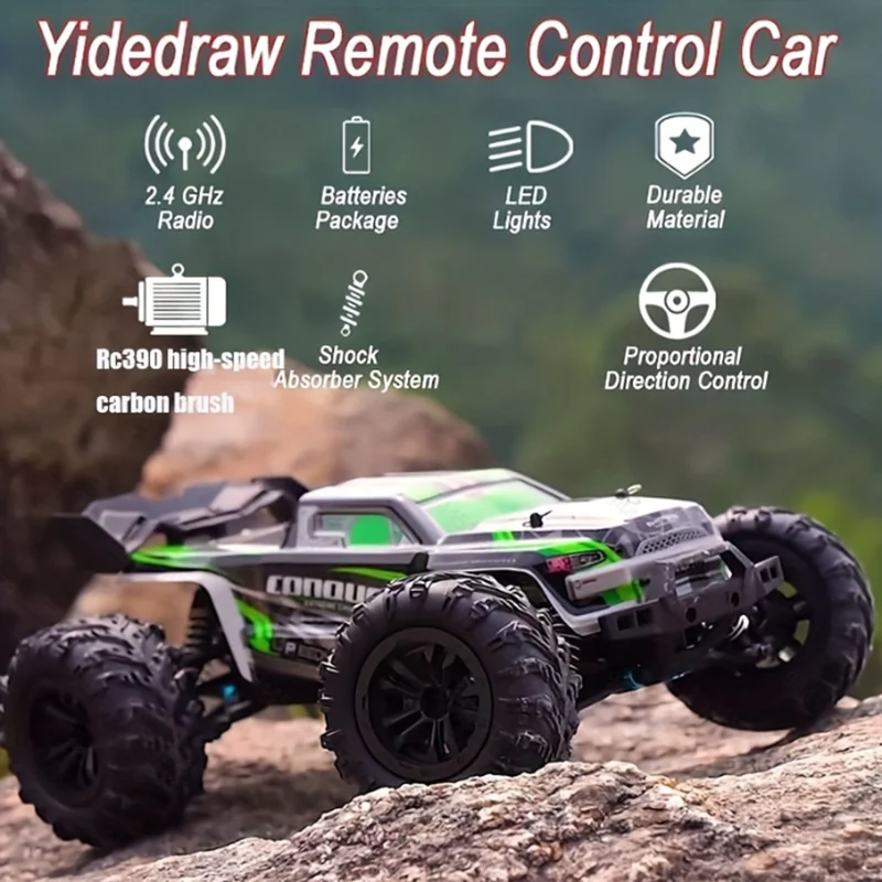 1:16 4WD RC 자동차 (50km/h): LED  - Rc Hobby Tech Bali 리뷰 및 가격